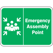 ACCUFORM NMC EMERGENCY ASSEMBLY POINT SAFETY SIGN